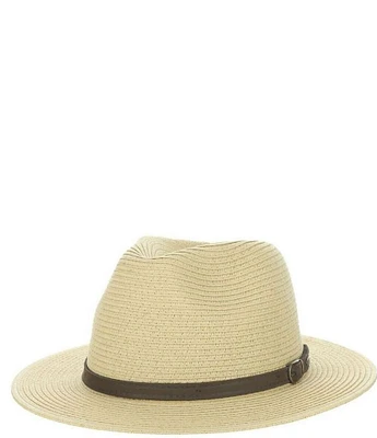 Dorfman Milano Scala Astoria Safari Straw 2 1/2#double; Brim Hat