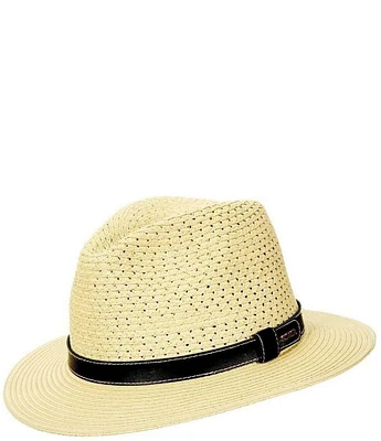 Dorfman Milano Scala Safari 2 1/2#double; Brim Straw Hat