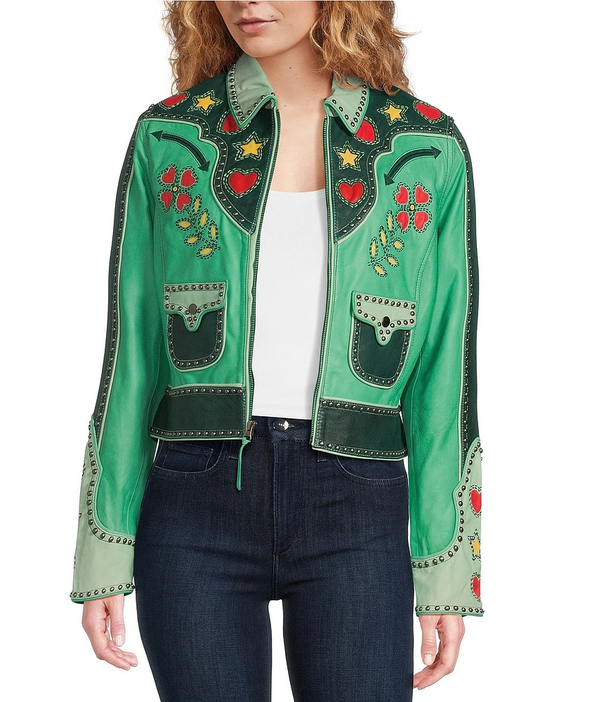 Double D Ranch Rangeland Romance & Rustlers Rosie Western Printed Open Front Long Sleeve Jacket