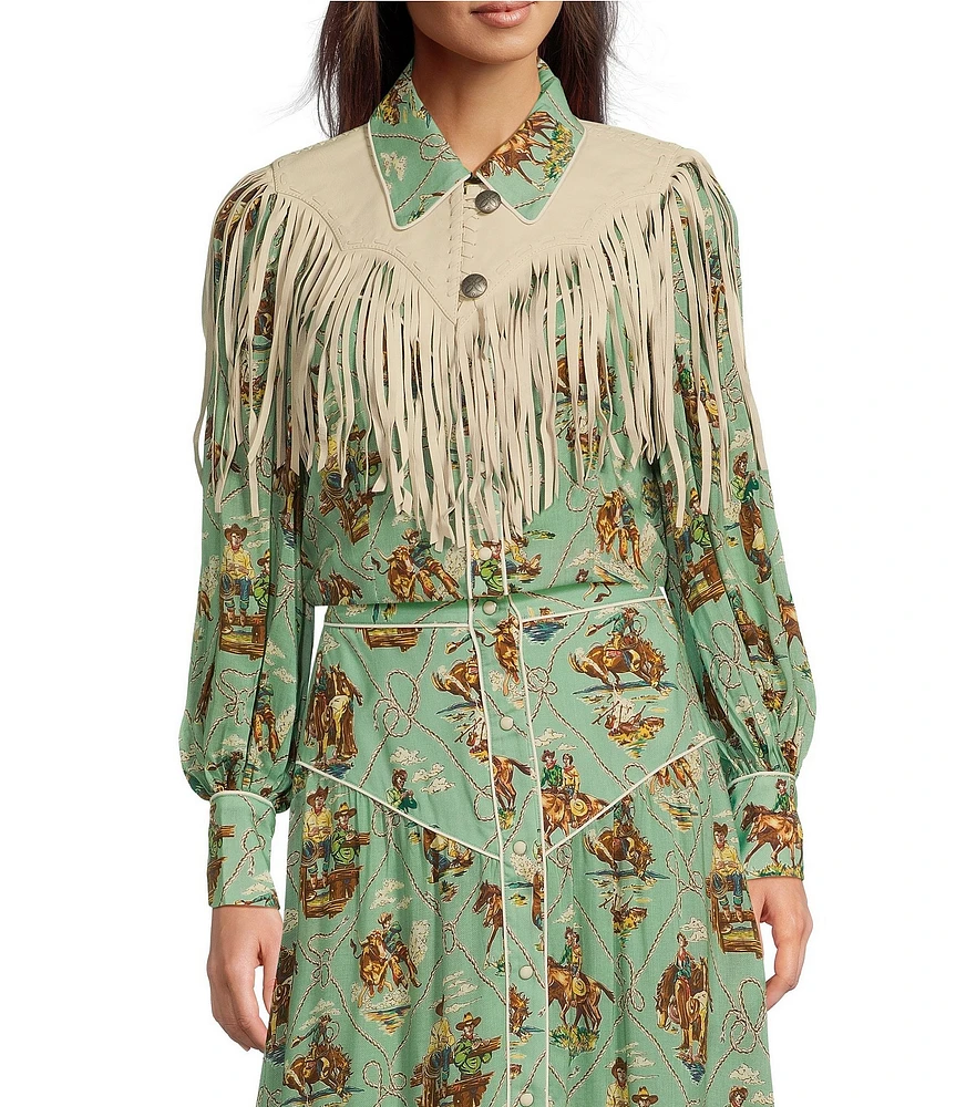 Double D Ranch Sonora Suede Fringe Collar