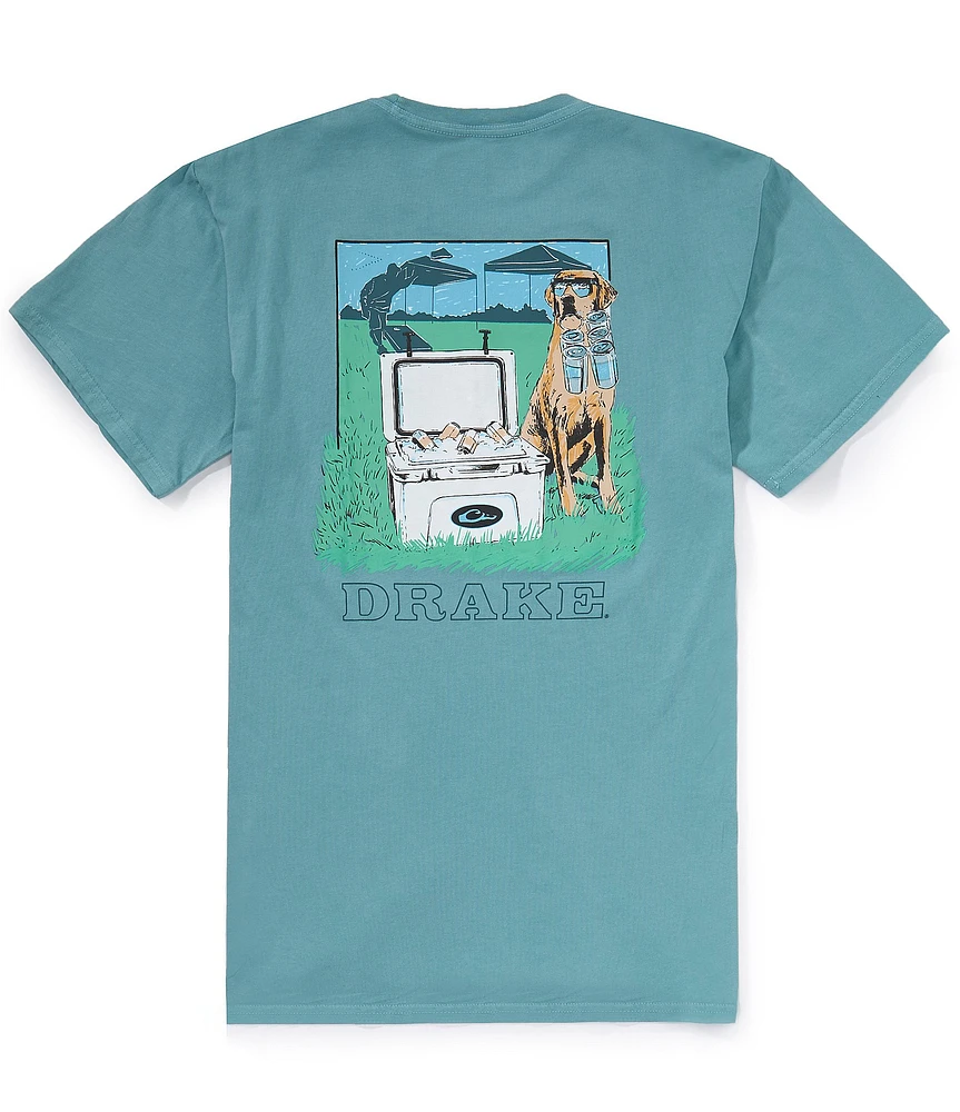 Drake Clothing Co. Dedication Innovation Mallard Circle Graphic Short Sleeve T-Shirt