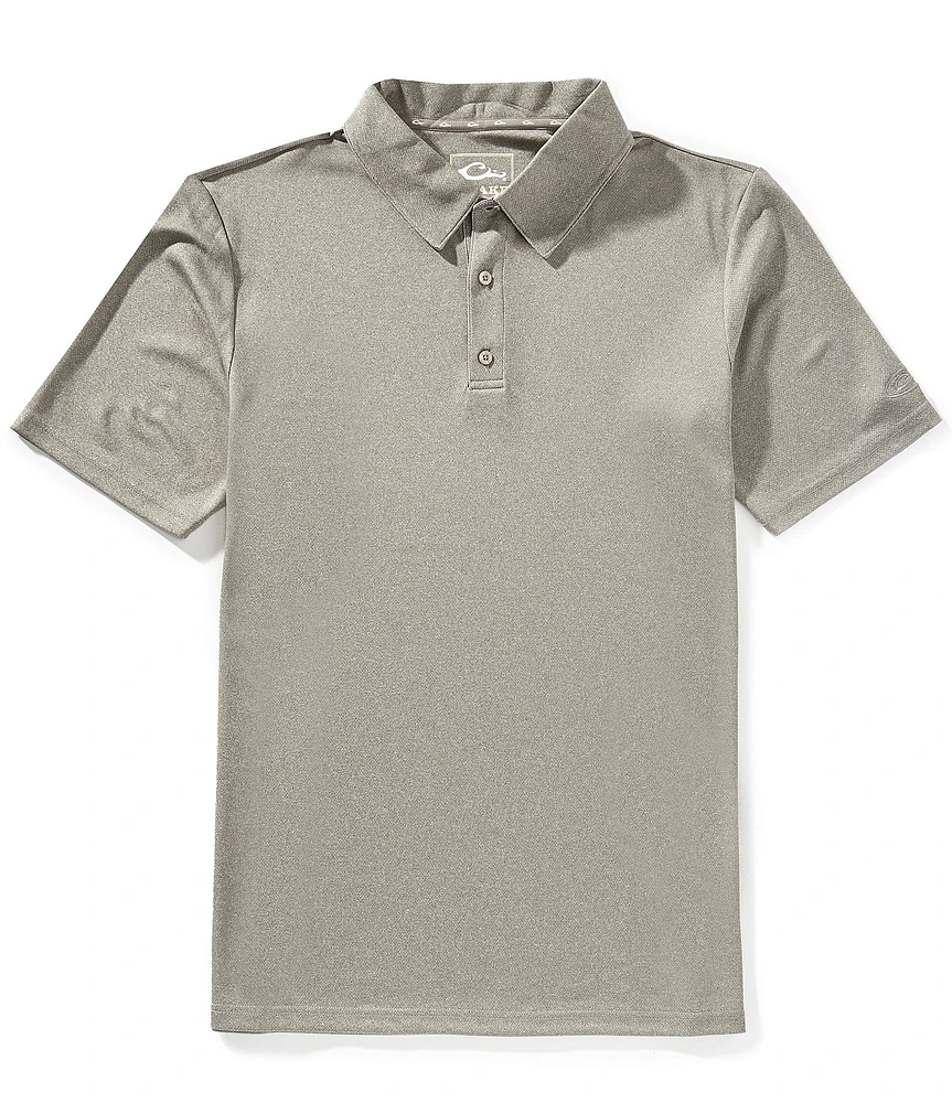 Drake Clothing Co. Heather Performance Stretch Short-Sleeve Polo Shirt