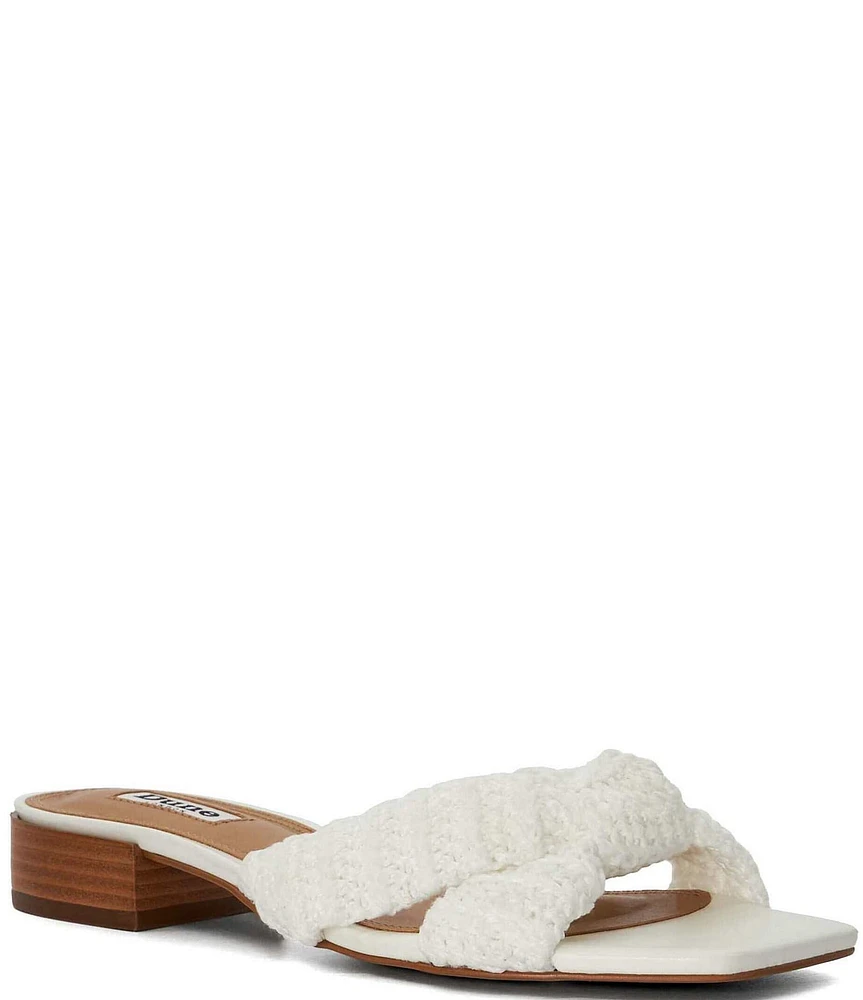 Dune London Laize Knit Knotted Slide Sandals