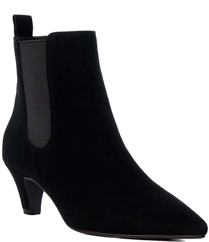 Dune London Obvious Suede Kitten Heel Chelsea Booties