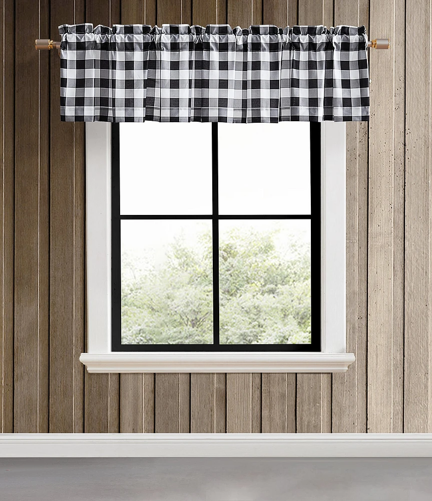 Eddie Bauer Mountain Plaid Pole Top Window Valance