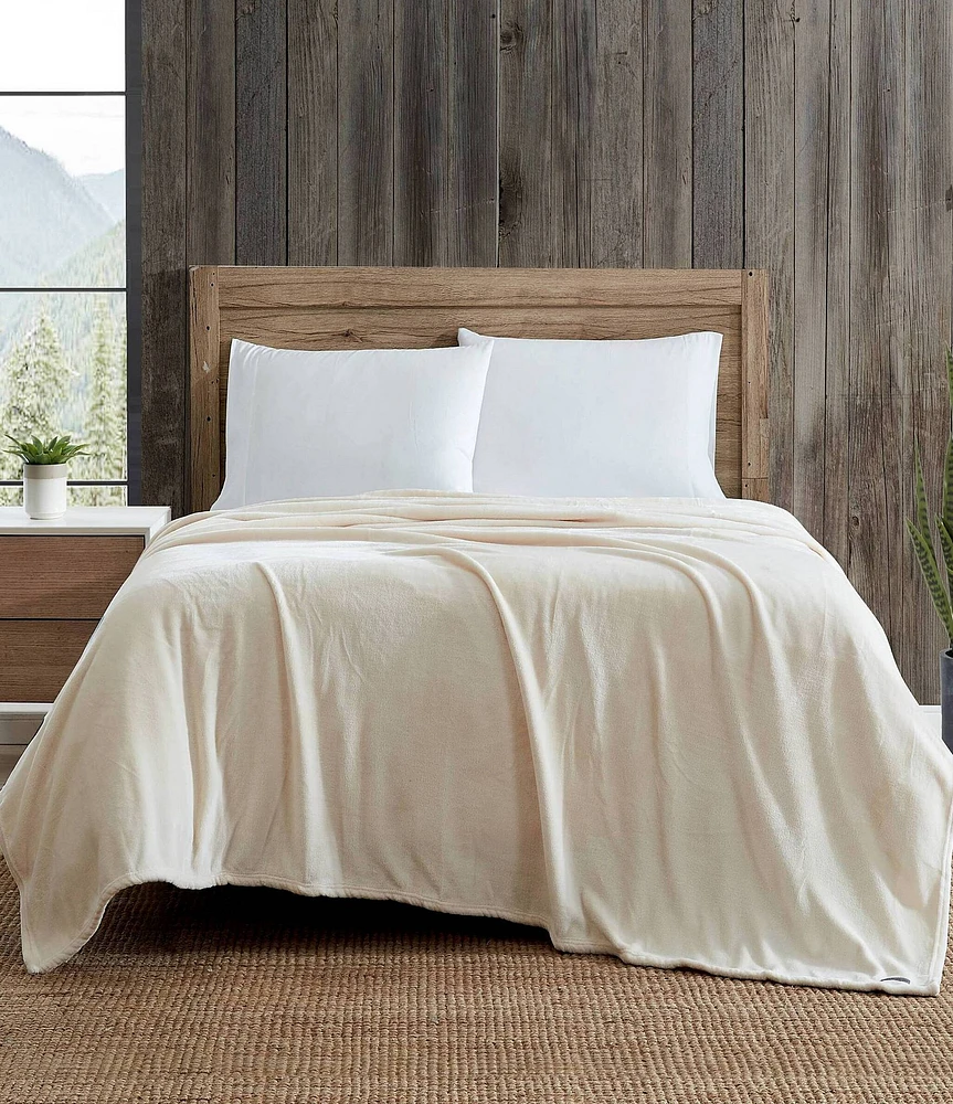 Eddie Bauer Ultra Soft Plush Solid Microfiber Bed Blanket
