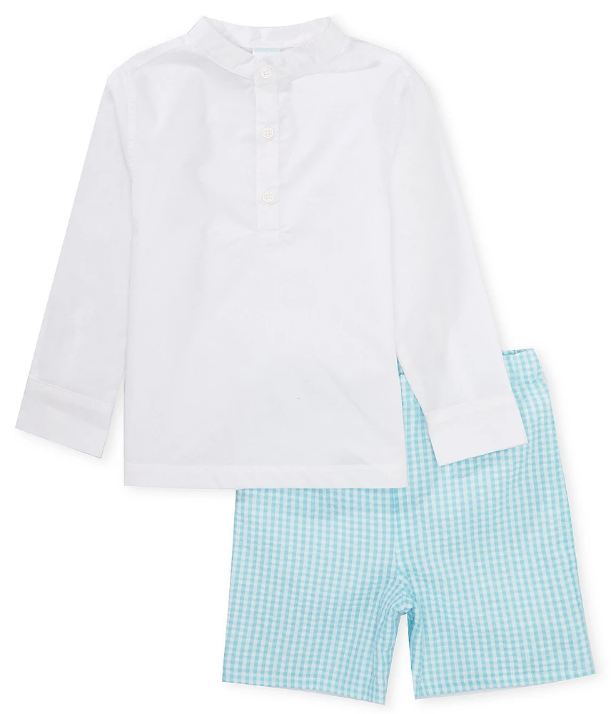 Edgehill Collection Baby Boys Tunic Stripe Short Set