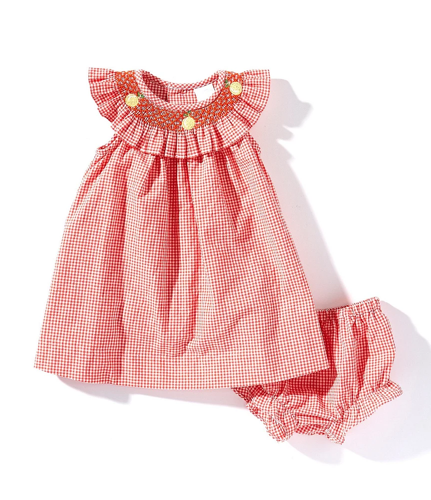 Edgehill Collection Baby Girls Lemon Smocked Dress