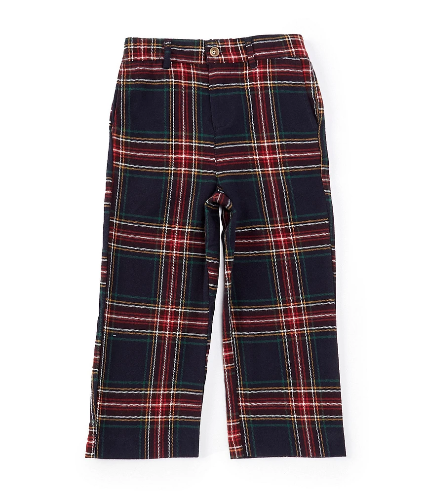 Edgehill Collection Little Boys Plaid Pull-On Pants