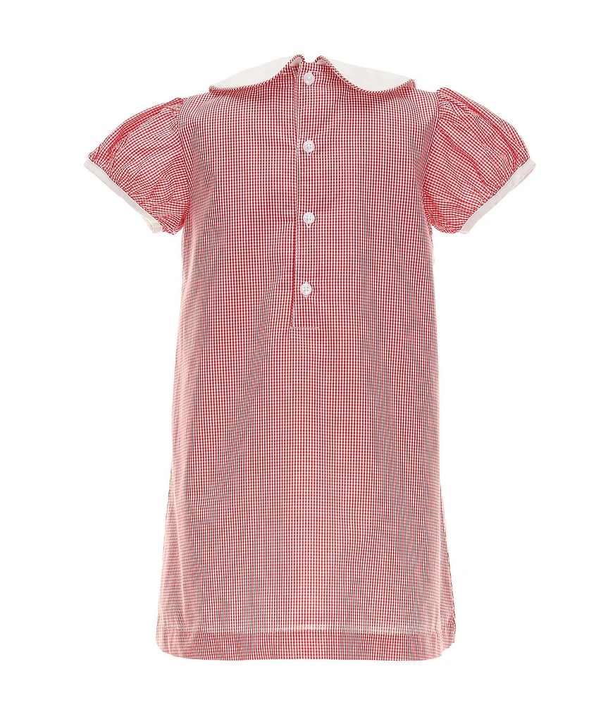 Edgehill Collection Little Girls Peter Pan Cap Sleeve Tab Dress