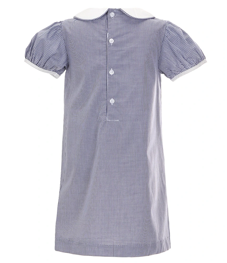 Edgehill Collection Little Girls Peter Pan Cap Sleeve Tab Dress