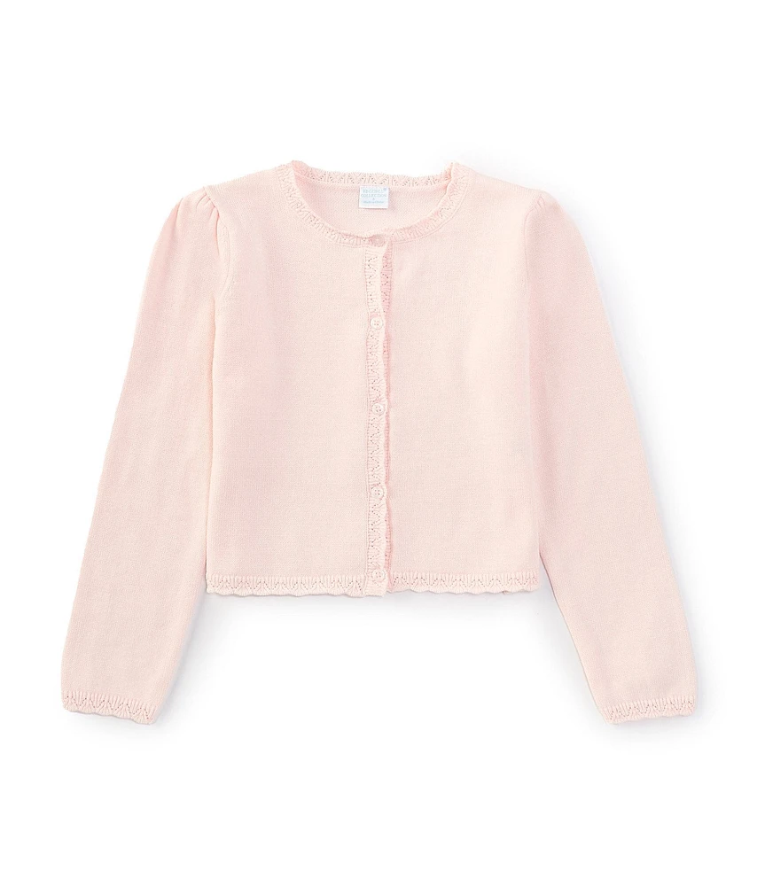 Edgehill Collection Little Girls Solid Cardigan