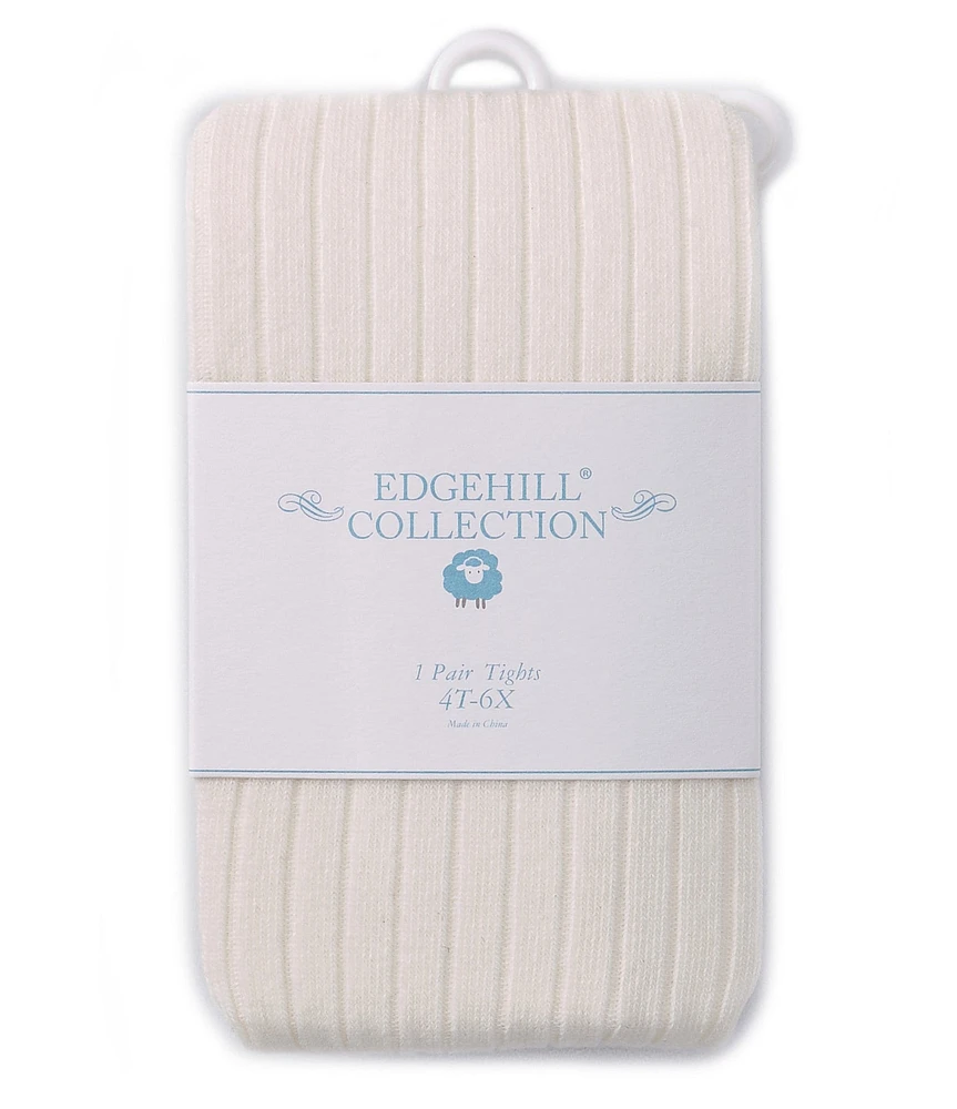Edgehill Collection Little Girls Ribbed-Knit Tights