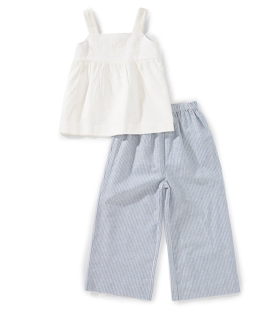 Edgehill Collection x Kristin Ellen Hockman Little Girls Elin Embroidered Pant Set