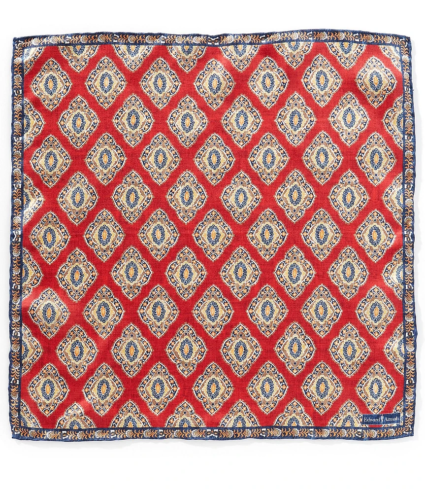 Edward Armah Medallion Silk Pocket Square