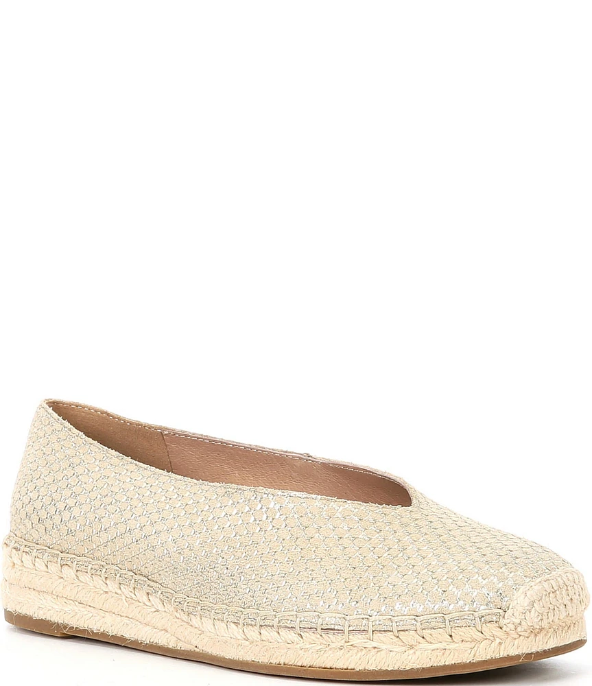 Eileen Fisher Petals Metallic Slip-On Espadrilles