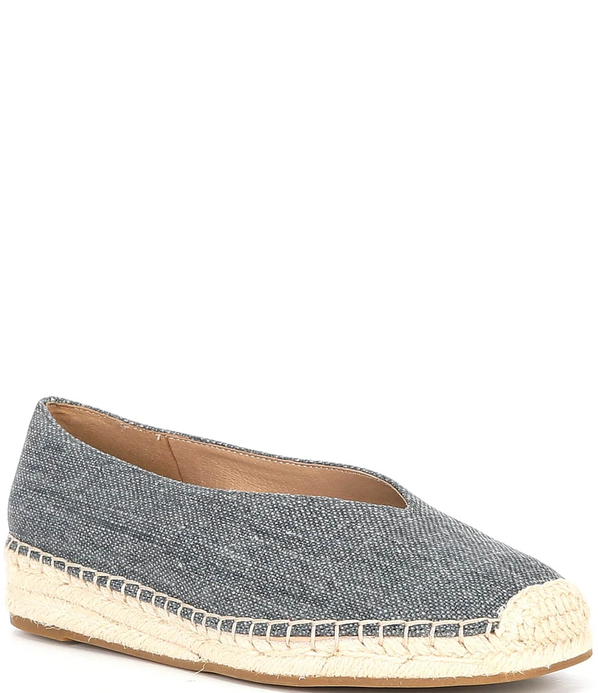 Eileen Fisher Petals Washed Linen Espadrille Slip-Ons