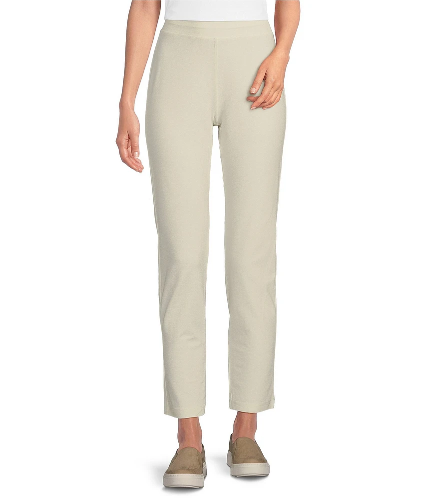 Eileen Fisher Petite Size Stretch Crepe Slim Leg Ankle Pants