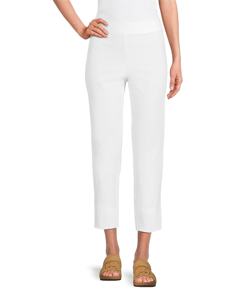 Eileen Fisher Stretch Crepe Flat Front Crop Skinny Leg Pants