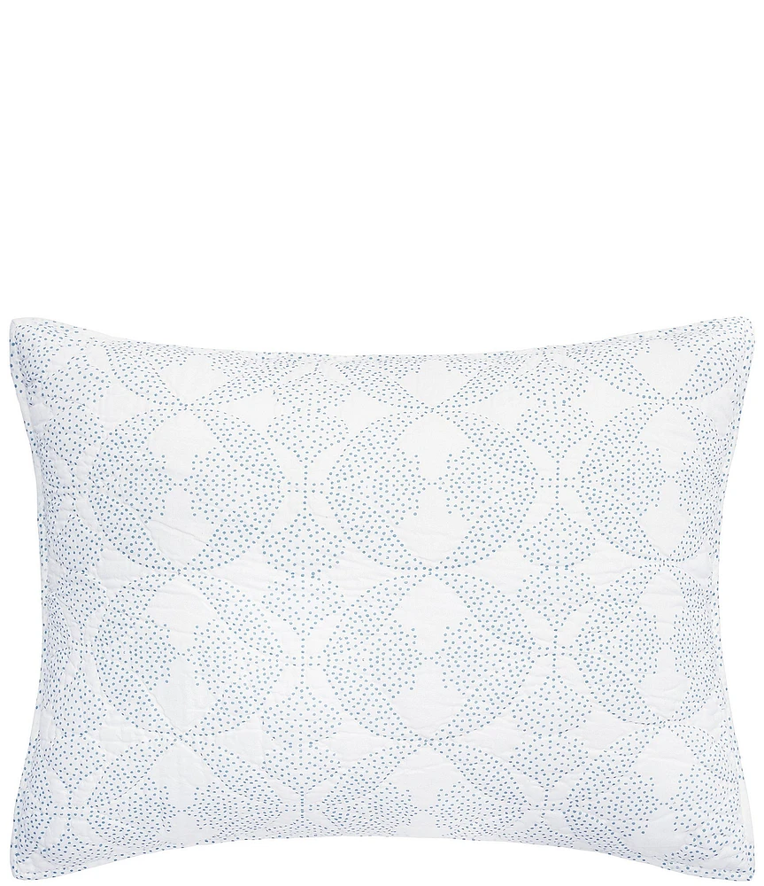 ELISABETH YORK Paloma Exotic Floral Tile Pattern Cotton Gauze Sham