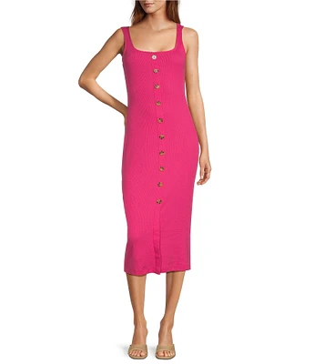 Every Stretch Knit Scoop Neck Sleeveless Midi Dress