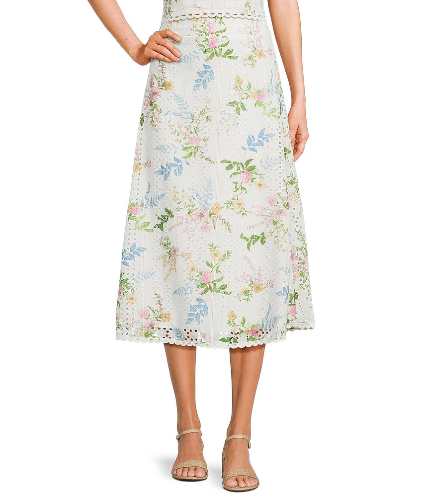 Evolutionary Woven Floral Print Skirt