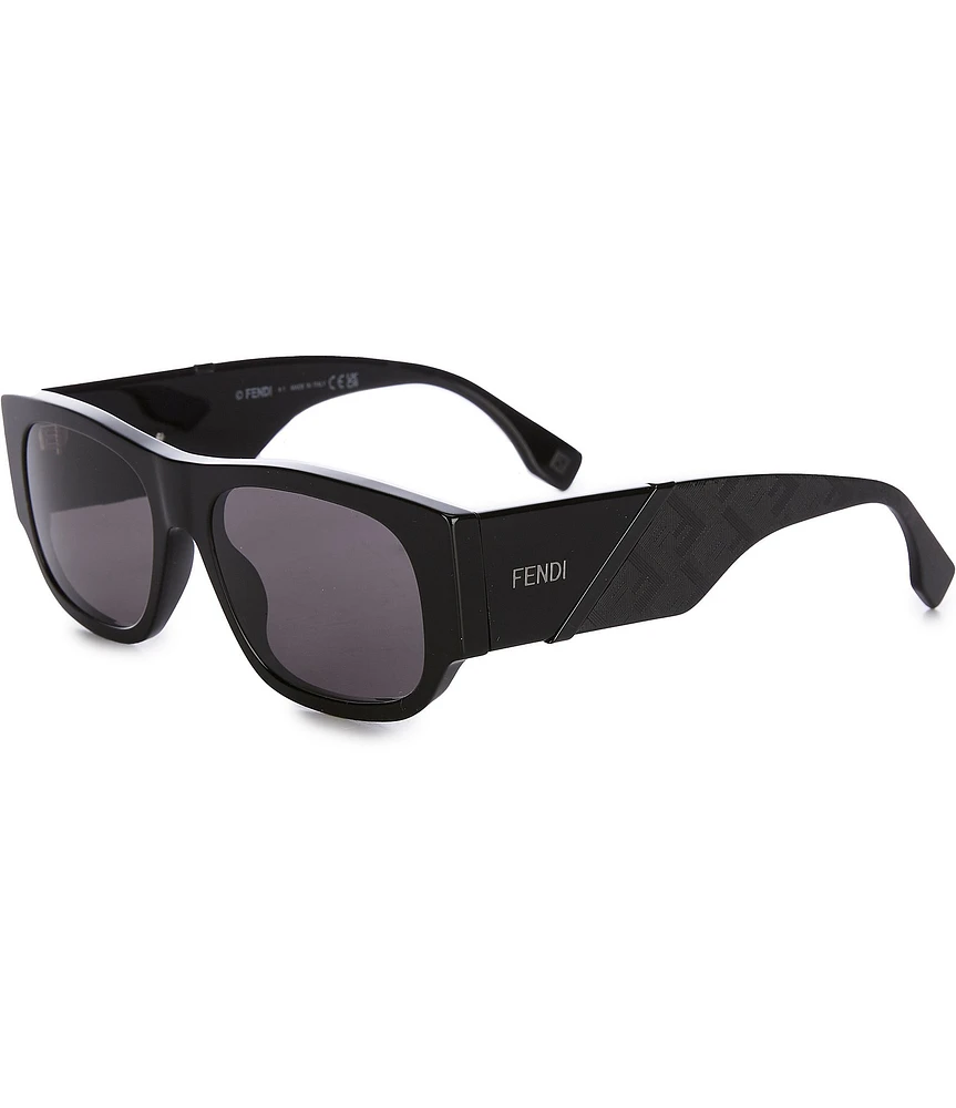 FENDI Men's Fendi Diagonal 54mm Square Sunglasses