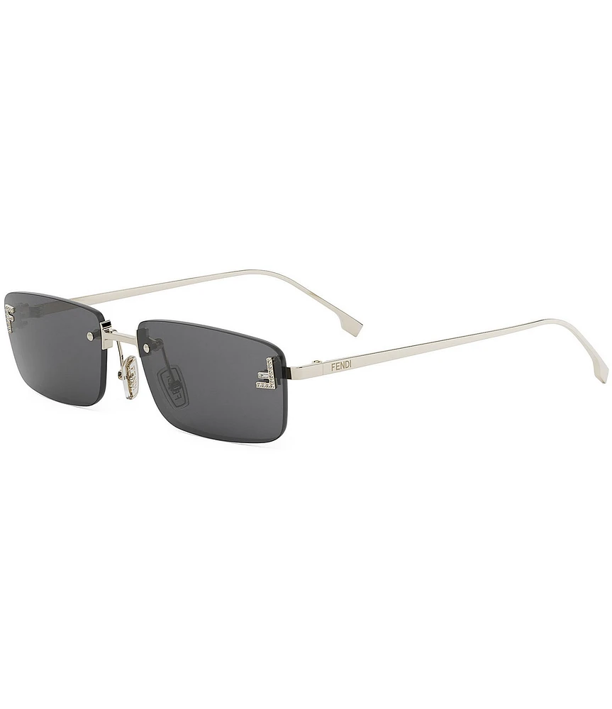 FENDI Unisex FENDI First Crystal 54mm Rectangle Sunglasses