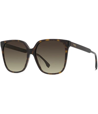 FENDI Women's FENDI Fine 59mm Havana Geometric Oversize Sunglasses