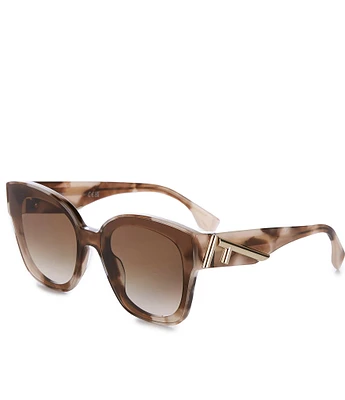 FENDI Women's FENDI First 63mm Square Havana Sunglasses