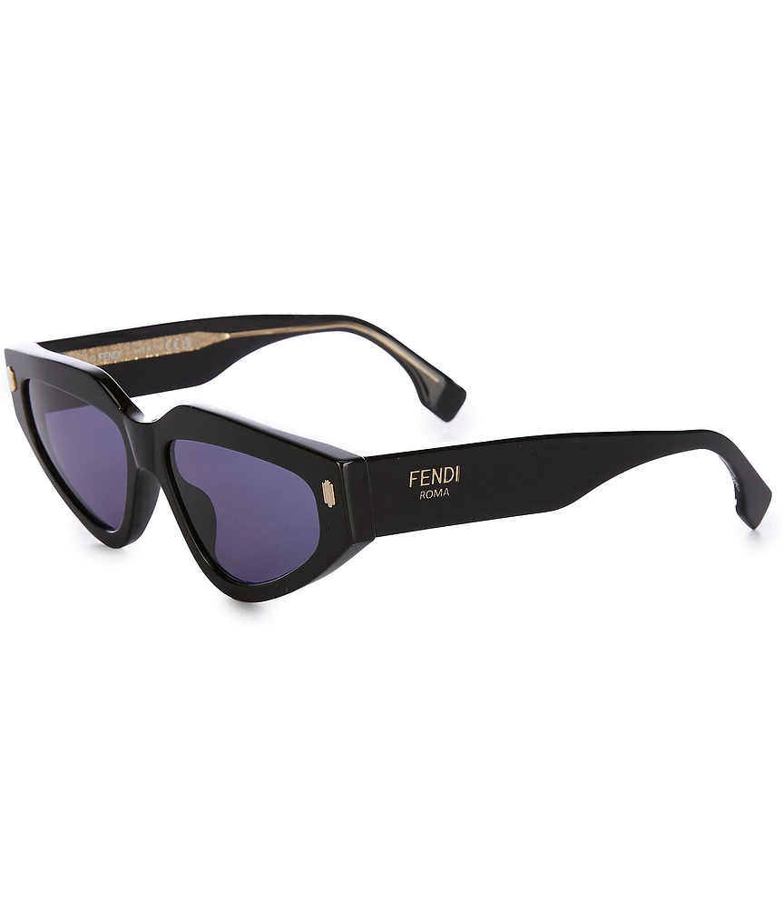 FENDI Fendi Roma 54mm Geometric Cat Eye Statement Sunglasses