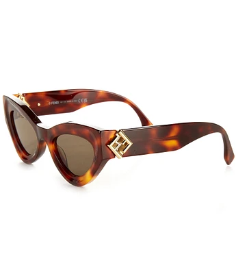 FENDI Women's FF Diamonds 52mm Cat Eye Sunglasses