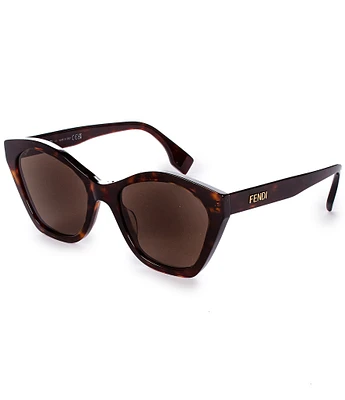 FENDI Women's Lettering 54mm Tortoise Butterfly Sunglasses