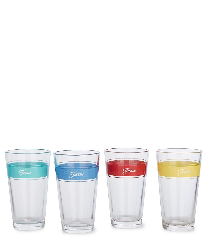 Fiesta Vibrant Frame Cooler 16oz Glass, Set of 4