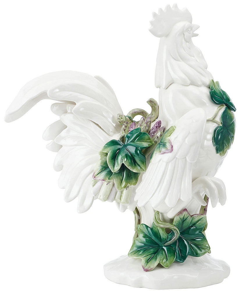 Fitz and Floyd Sicily Green Rooster Figurine