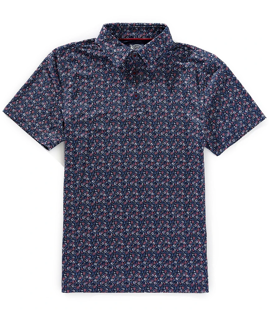 Flag and Anthem Big Boys 8-20 Higgins Americana Floral Print Performance Polo Shirt