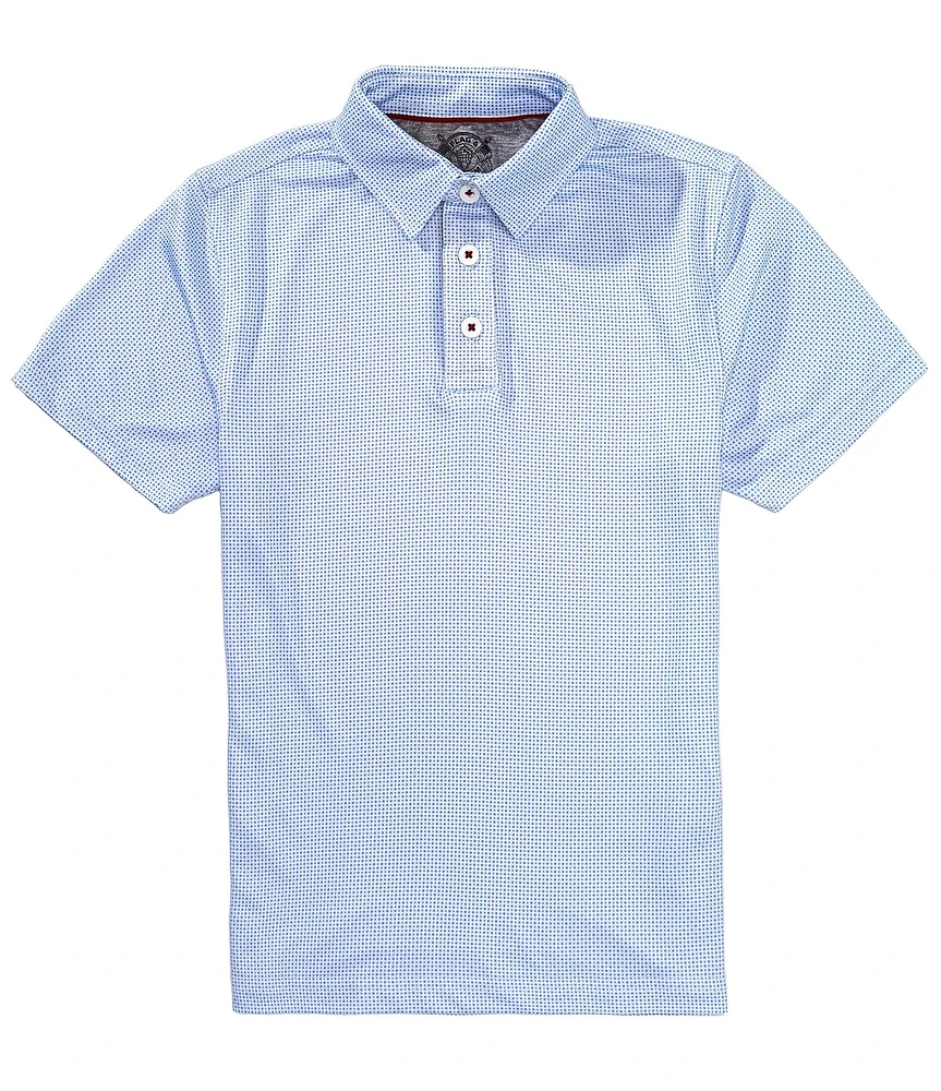 Flag and Anthem Big Boys Short Sleeve Cashiers Geo Dot Performance Polo Shirt
