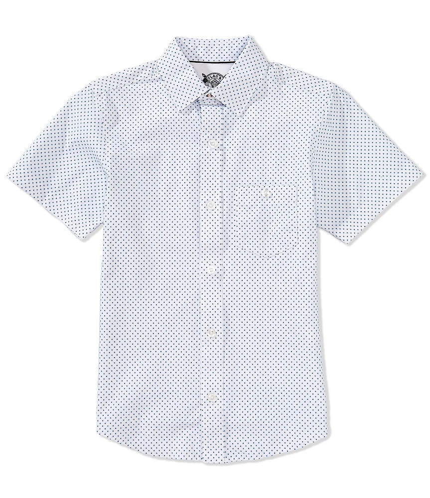 Flag and Anthem Big Boys 8-20 Short Sleeve Ripley MadeFlex Journey Geometric-Printed Stretch Shirt