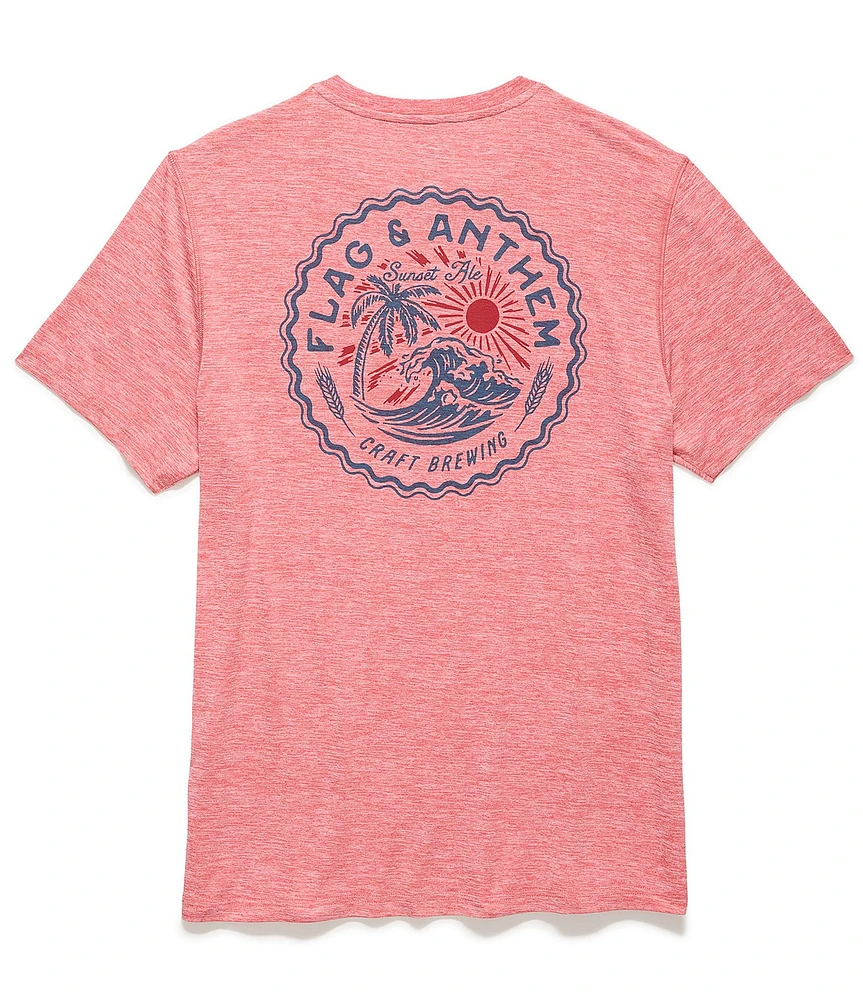Flag and Anthem Sunset Ale Performance Short Sleeve Graphic T-Shirt