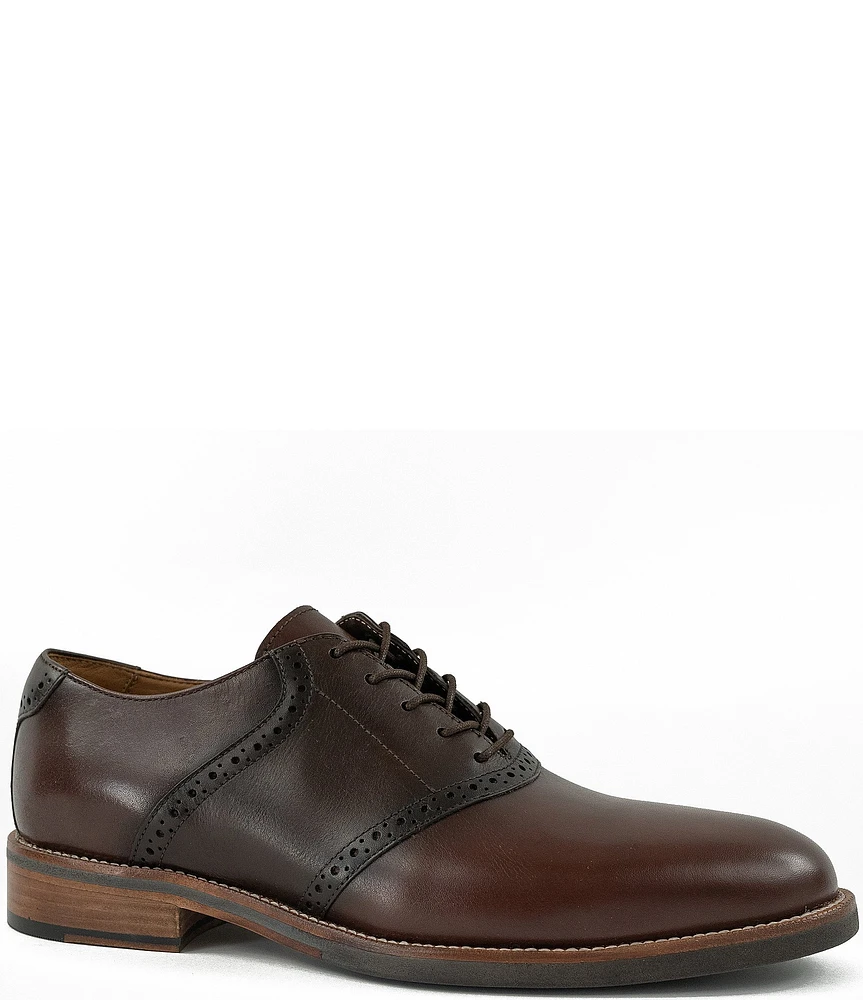Flag LTD. Men's Copley Leather Brogue Detail Saddle Oxfords