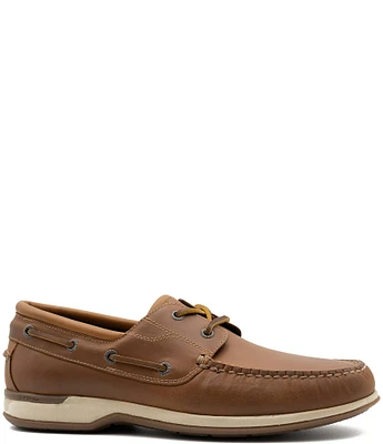Flag LTD. Men's Delmar Lace Waterproof Leather 2-Eye Boat Shoes