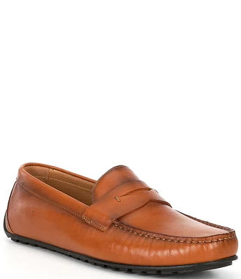 Flag LTD. Men's Mario Leather Driver Penny Loafers