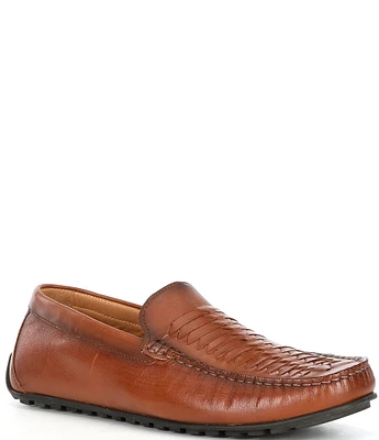 Flag LTD. Men's Mario Woven Leather Venetian Loafer Drivers