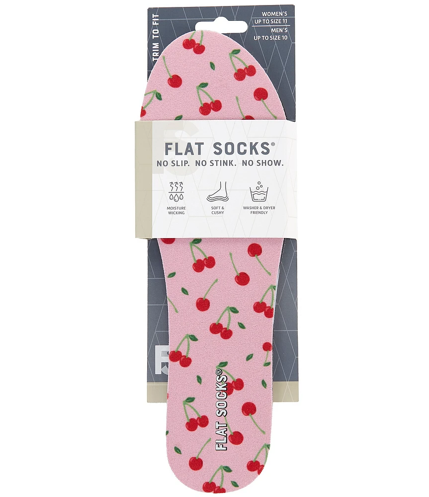 Flat Socks Cherry Print Cushioned Liners