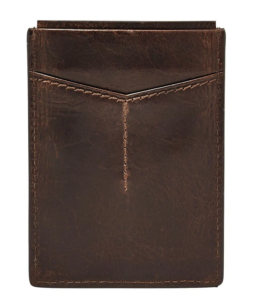 Fossil Derrick Leather RFID-Blocking Magnetic Card Case