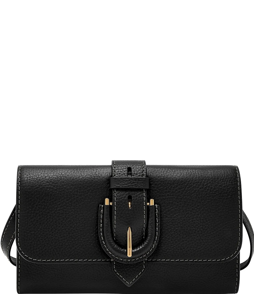 Fossil Harwell Buckled Wallet on a Chain Crossbody Bag