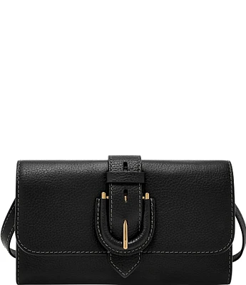 Fossil Harwell Buckled Wallet on a Chain Crossbody Bag