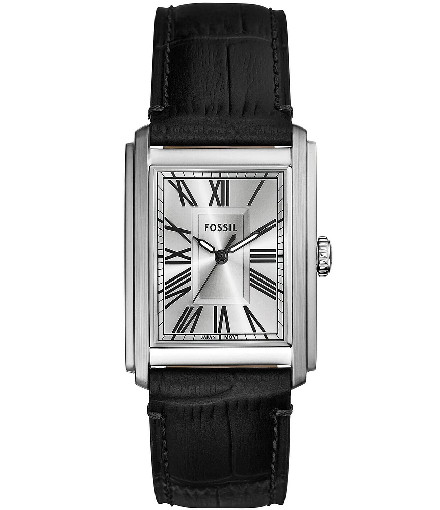 Fossil Men's Carraway Three Hand Croco Leather Watch