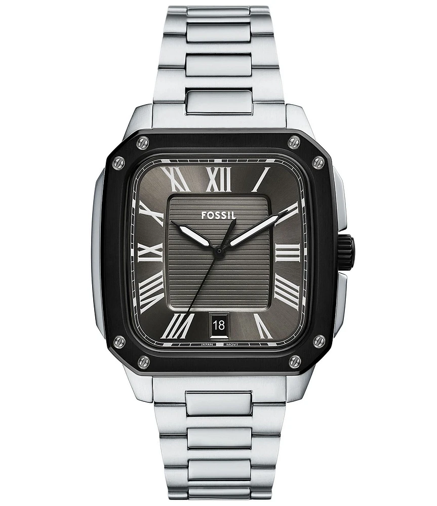 Fossil Men's Crosby Three-Hand Date Stainless Steel Bracelet Watch