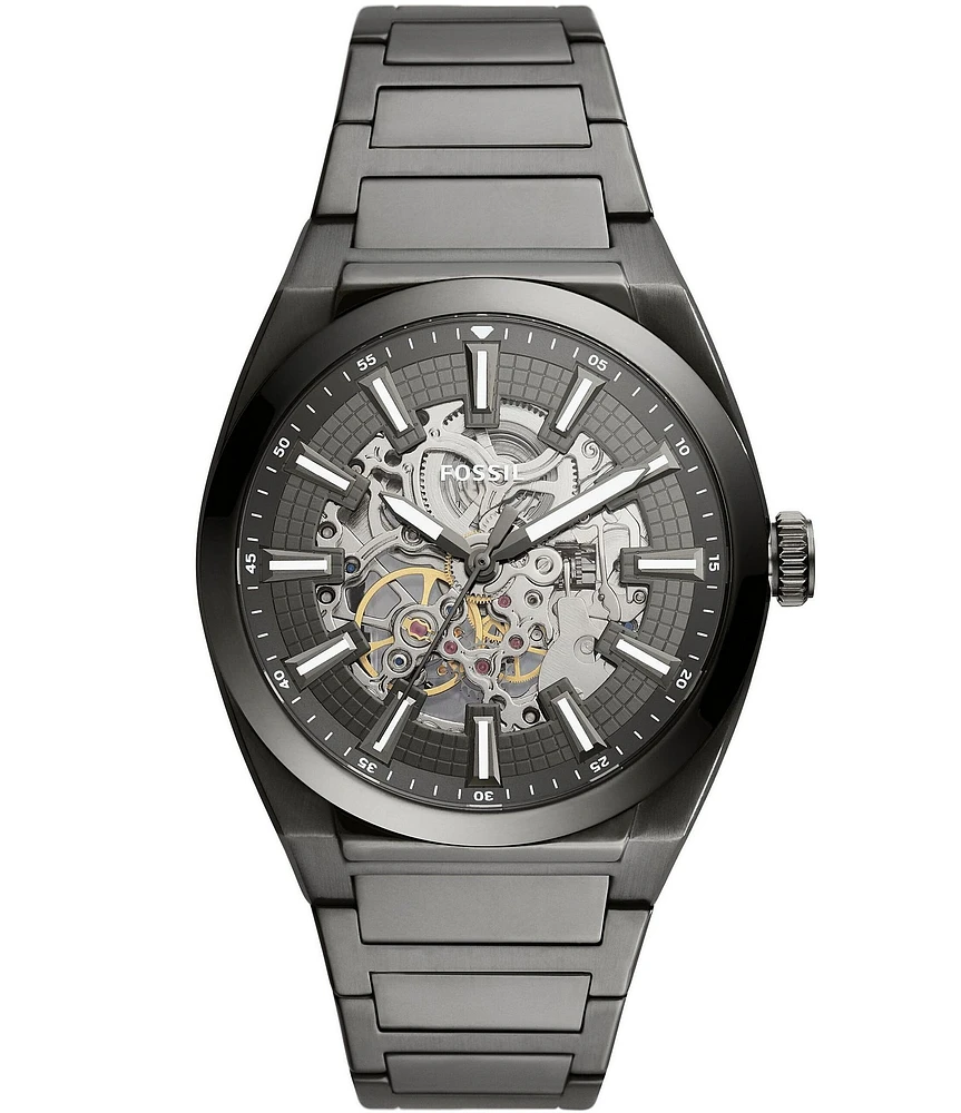Fossil Men's Everett Automatic Smoke Stainless Steel Bracelet Watch